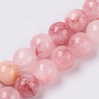 Natural Colorful Green Jade Beads Strands G-G757-02-10mm-1