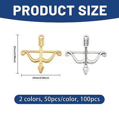 100Pcs 2 Colors Tibetan Style Alloy Pendants FIND-CA0011-58-1