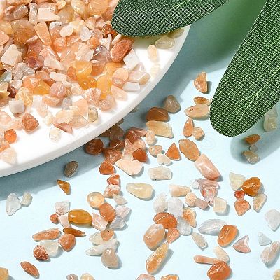 Natural Red Aventurine Chip Beads G-O103-01-1