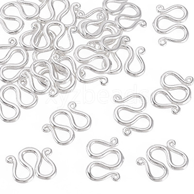 20Pcs Brass S-Hook Clasps KK-TA0008-75-1