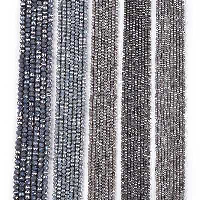 Electroplate Glass Beads Strands EGLA-A044-P6mm-B10-1