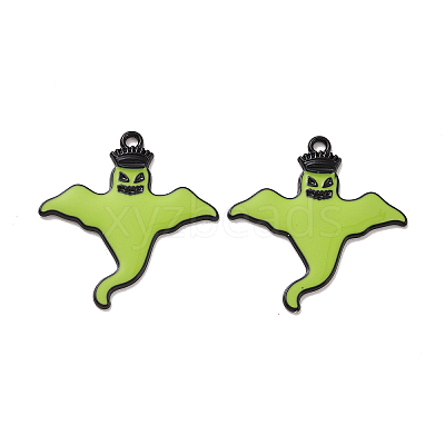 Halloween Theme Rack Plating Alloy Enamel Pendants PALLOY-O109-52EB-1