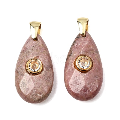 Natural Rhodonite Pendants G-C282-02F-1