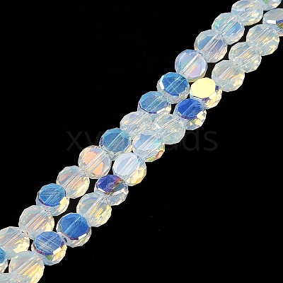 Transparent Electroplate Glass Beads Strands GLAA-Q099-I01-07-1