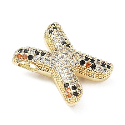 Brass Micro Pave Cubic Zirconia Pendants KK-Z108-02G-X-1