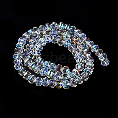 Transparent Electroplate Glass Beads Strands GLAA-Q099-C01-13-1-1
