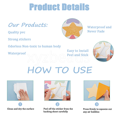 PVC Plastic Sticker for Wall Decoration Accessories AJEW-WH0007-05D-1