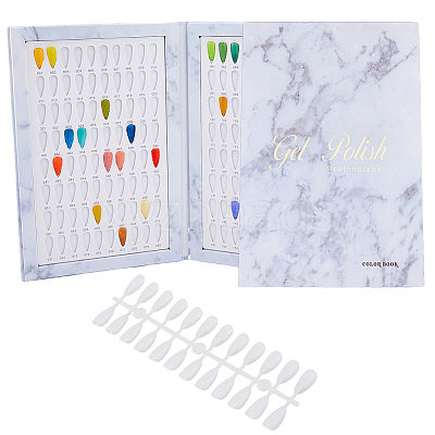 ABS Plastic Nail Art Polish Color Card MRMJ-WH0086-47-1