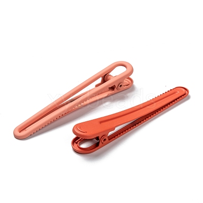Spray Painted Alloy Alligator Hair Clips Sets PHAR-F009-05A-1