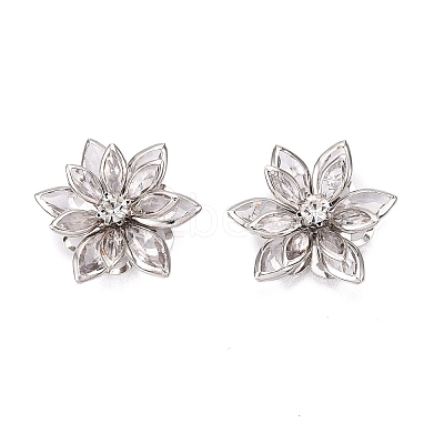 Acrylic Rhinestone Flower Flat Back Cabochons LS-RSB027-06-1