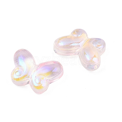 AB Color Plated Transparent Glass Beads GLAA-Z020-01B-1