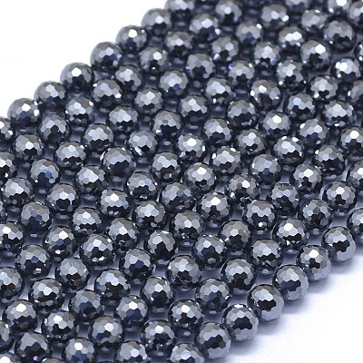 Terahertz Stone Beads Strands G-D0013-77C-1
