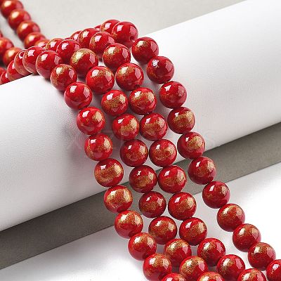 Natural Mashan Jade Beads Strands G-A255-A01-01A-1