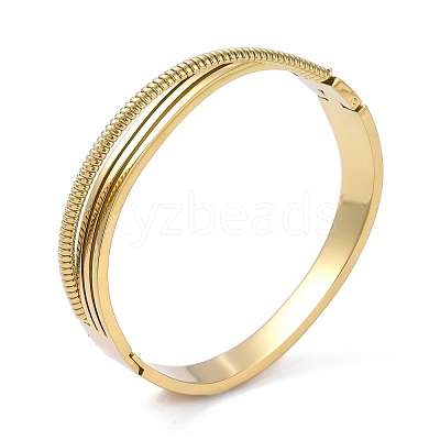 304 Stainless Steel Multi-layer Hinged Bangle for Women BJEW-M313-06G-1