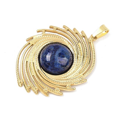 Dyed Natural Lapis Lazuli Pendants STAS-B109-01G-05-1