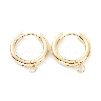 201 Stainless Steel Huggie Hoop Earring Findings STAS-P283-01E-G-1
