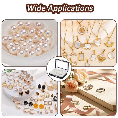PU Imitation Leather Loose Diamond Storage Boxes with Clear Acrylic Hinged Lid & Beige Velvet Inside AJEW-WH0817-035-1
