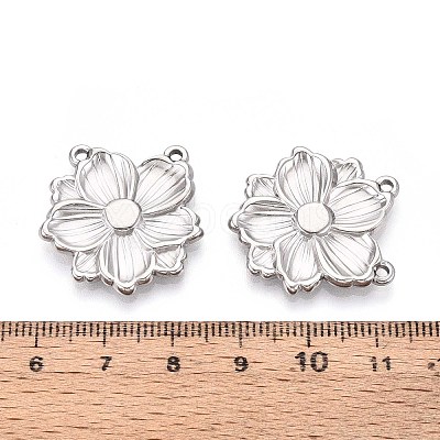 304 Stainless Steel Flower Pendants STAS-T067-29P-1