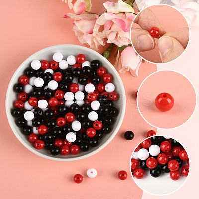 3Colors Opaque Acrylic Beads MACR-SP0001-94B-1