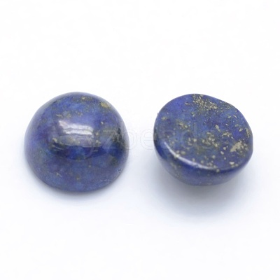 Natural Lapis Lazuli Cabochons G-P393-R11-8MM-1