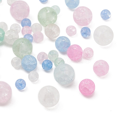 12 Style Crackle Glass Beads GLAA-YW0001-23-1