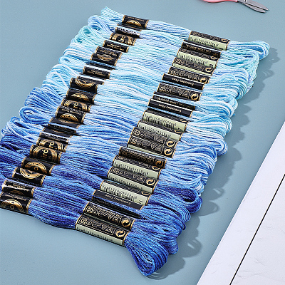 20 Skeins 4 Colors 6-Ply Polyester Embroidery Floss OCOR-CY0004-38C-1