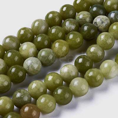 2 Strands Natural Chinese Jade Beads Strands G-OC0002-75-1