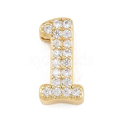 Brass Micro Pave Cubic Zirconia Pendants KK-B167-22G-1