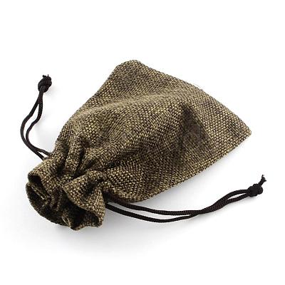 Burlap Packing Pouches Drawstring Bags ABAG-Q050-7x9-05-1