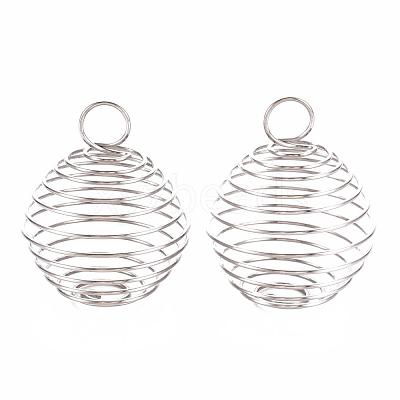 Non-Tarnish 304 Stainless Steel Wire Pendants STAS-ZX013-22-25mm-P-1