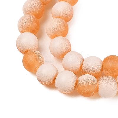 Frosted Crackle Glass Beads X1-GLAA-U001-8mm-M10-1