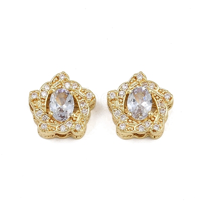 Brass Pave Cubic Zirconia Multi-strand Links ZIRC-F145-05H-01-1