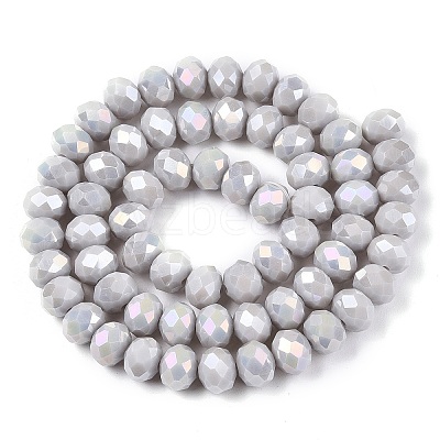 Electroplate Glass Beads Strands EGLA-A044-P8mm-B19-1