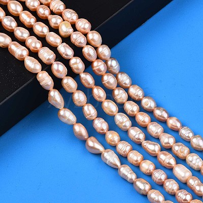 Natural Cultured Freshwater Pearl Beads Strands LS-PEAR-N012-06B-1