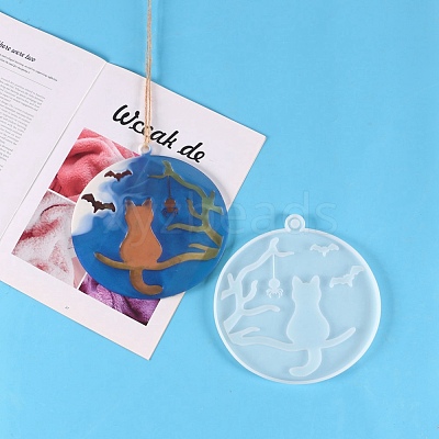 DIY Flat Round Pendant Decoration Food-grade Silicone Molds SIMO-D002-03A-1