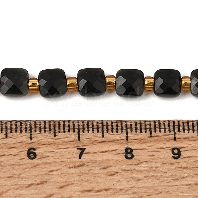 Natural Obsidian Beads Strands GG-CBA96AE-A05-6x6mm-1