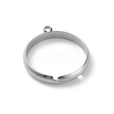 Non-Tarnish 304 Stainless Steel Open Cuff Rings Findings STAS-K278-03P-1