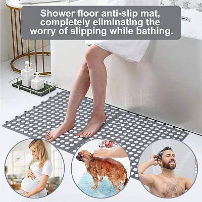 24Pcs Square PVC Plastic Anti-slip Mat for Shower Room AJEW-WA0001-88-1