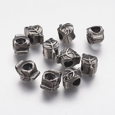 Ion Plating(IP) 304 Stainless Steel European Beads STAS-J022-148AS-1