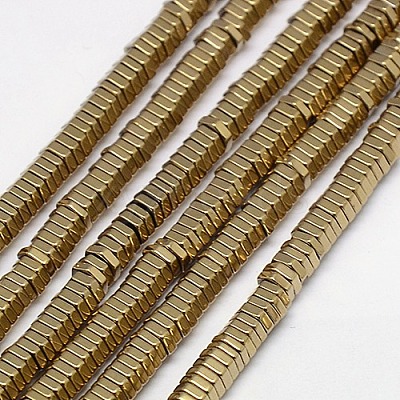 Electroplate Non-magnetic Synthetic Hematite Beads Strands G-J165-3mm-05-1