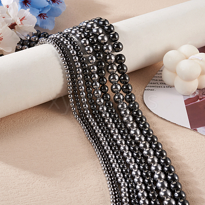 8 Strands 8 Styles Non-magnetic Synthetic Hematite Beads Strands G-TA0001-41-1