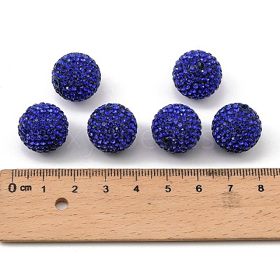 Grade A Rhinestone Pave Disco Ball Beads RB-Q105-9-1
