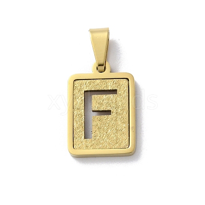 304 Stainless Steel Alphabet Pendants STAS-S152-01G-F-1