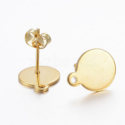 304 Stainless Steel Stud Earring Findings STAS-H558-27G-01-1