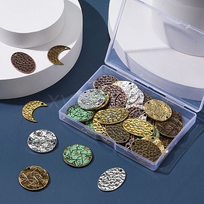 48Pcs 12 Style Alloy Pendants PALLOY-PH0001-90-1