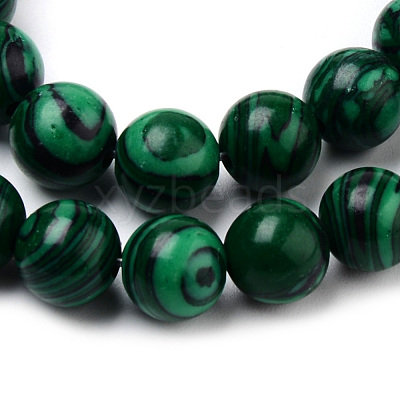 Synthetic Malachite Bead Strands G-Q462-57-8mm-1