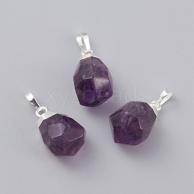 Natural Amethyst Pendants X-G-G845-07S-05A-1