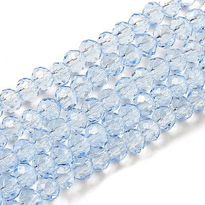 Transparent Baking Paint Glass Beads Strands DGLA-A034-T4mm-D13-1
