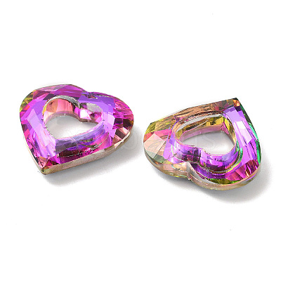 Electroplated Glass Pendants EGLA-O008-01C-1