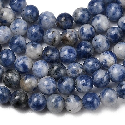 Natural Blue Spot Jasper Beads X-GSR4mmC036-1